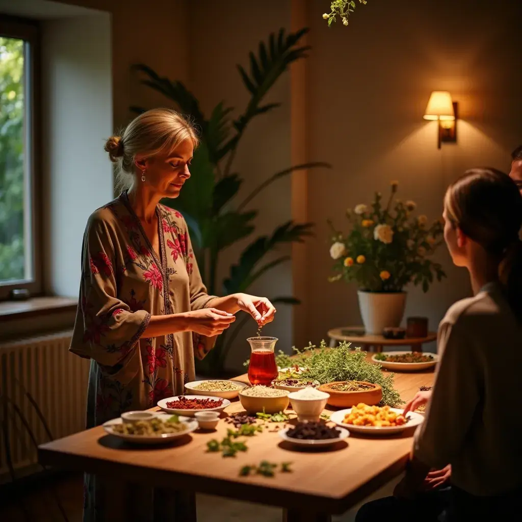 Egy boldog ember, aki élvezi a szívbarát teát.
